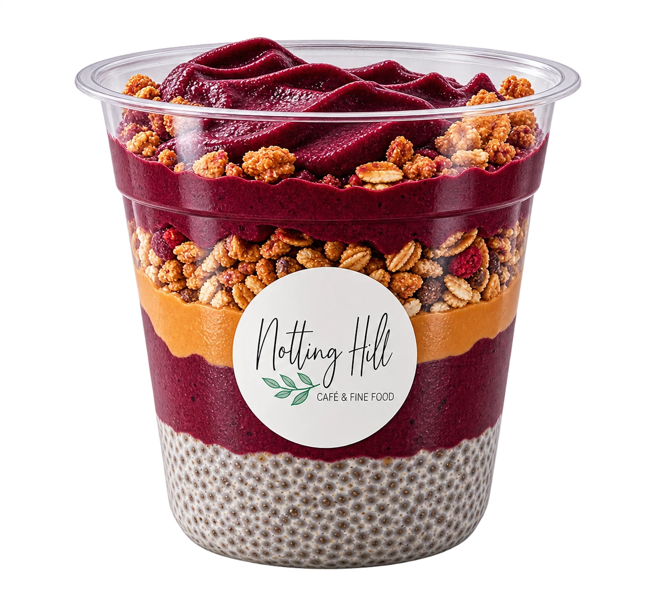 Açaí bowl with two layers